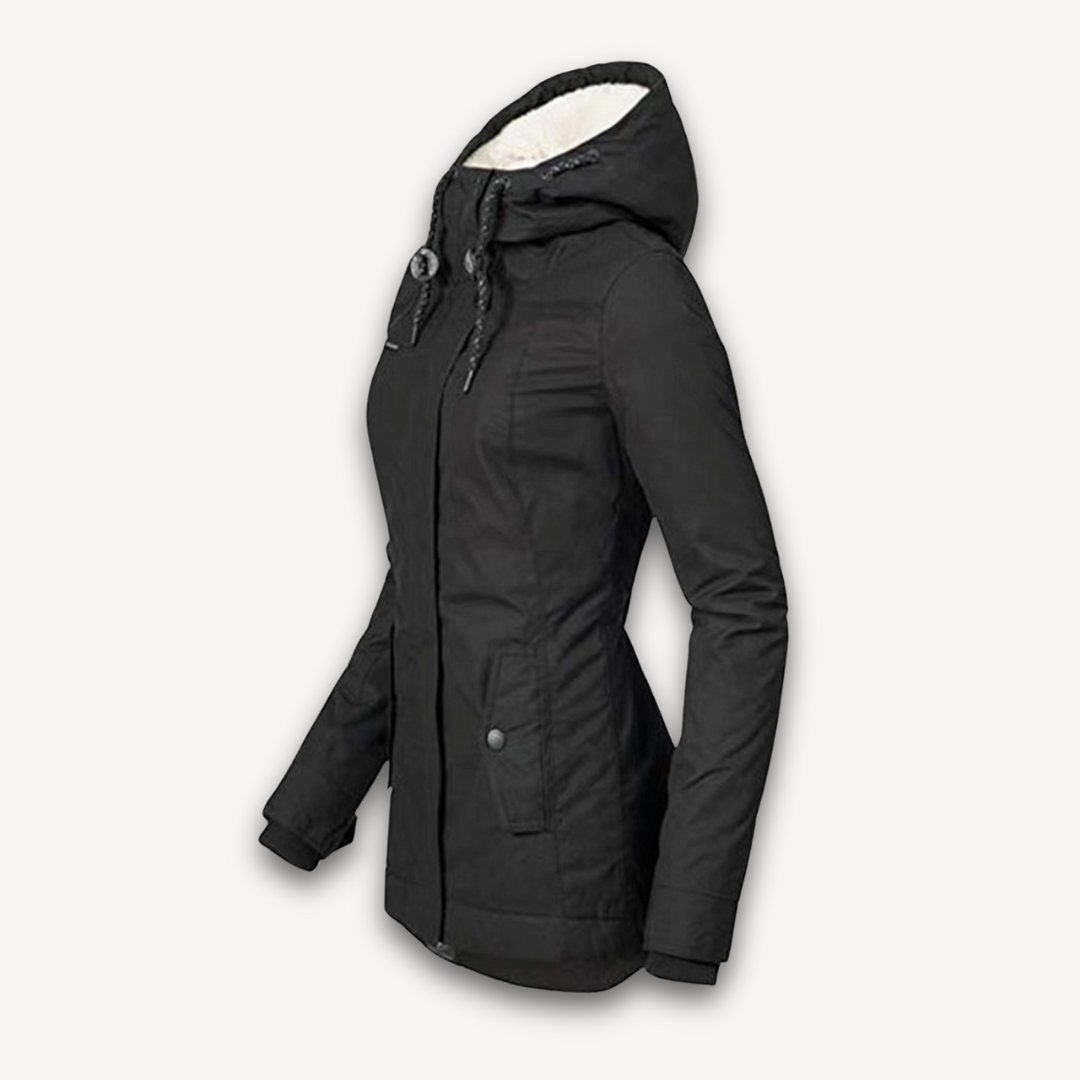 Drune | Damen wasserdichte Winterjacke mit Kunstfellfutter