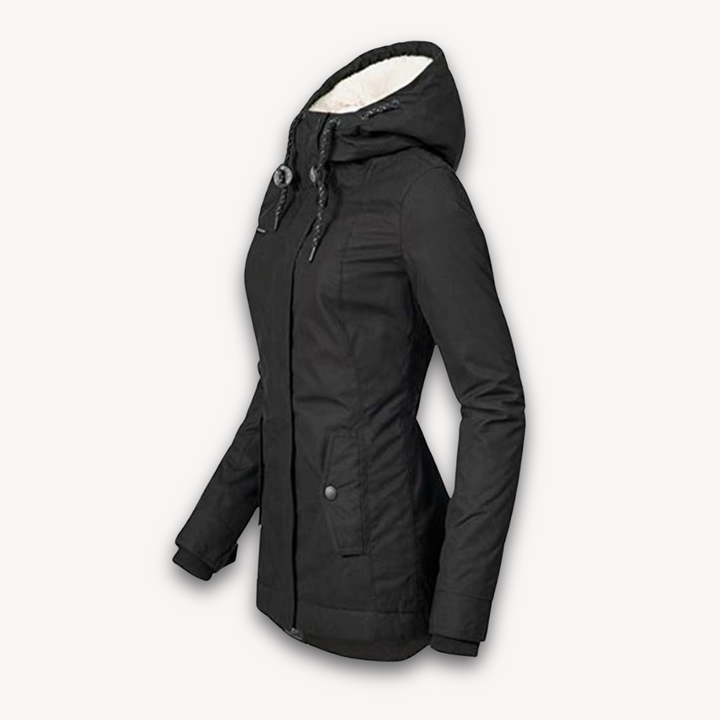 Drune | Damen wasserdichte Winterjacke mit Kunstfellfutter