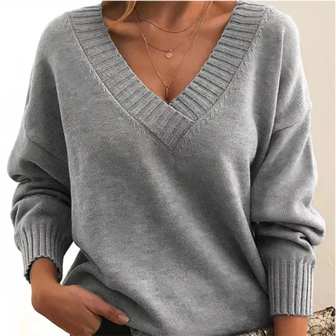 Drune | Pullover Winter V-Ausschnitt für Frauen