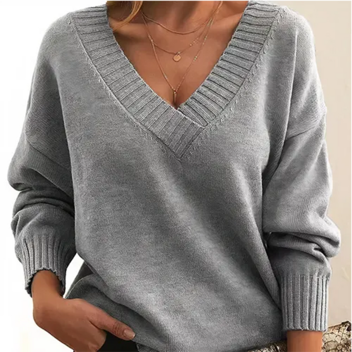 Drune | Pullover Winter V-Ausschnitt für Frauen