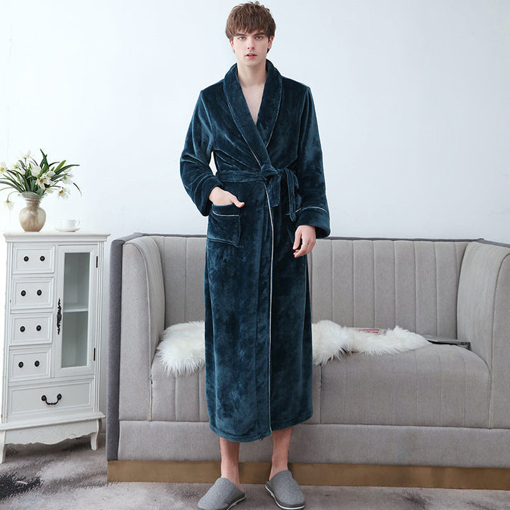 Drune | Wunderschöner Langer Flanell-Bademantel für Paare