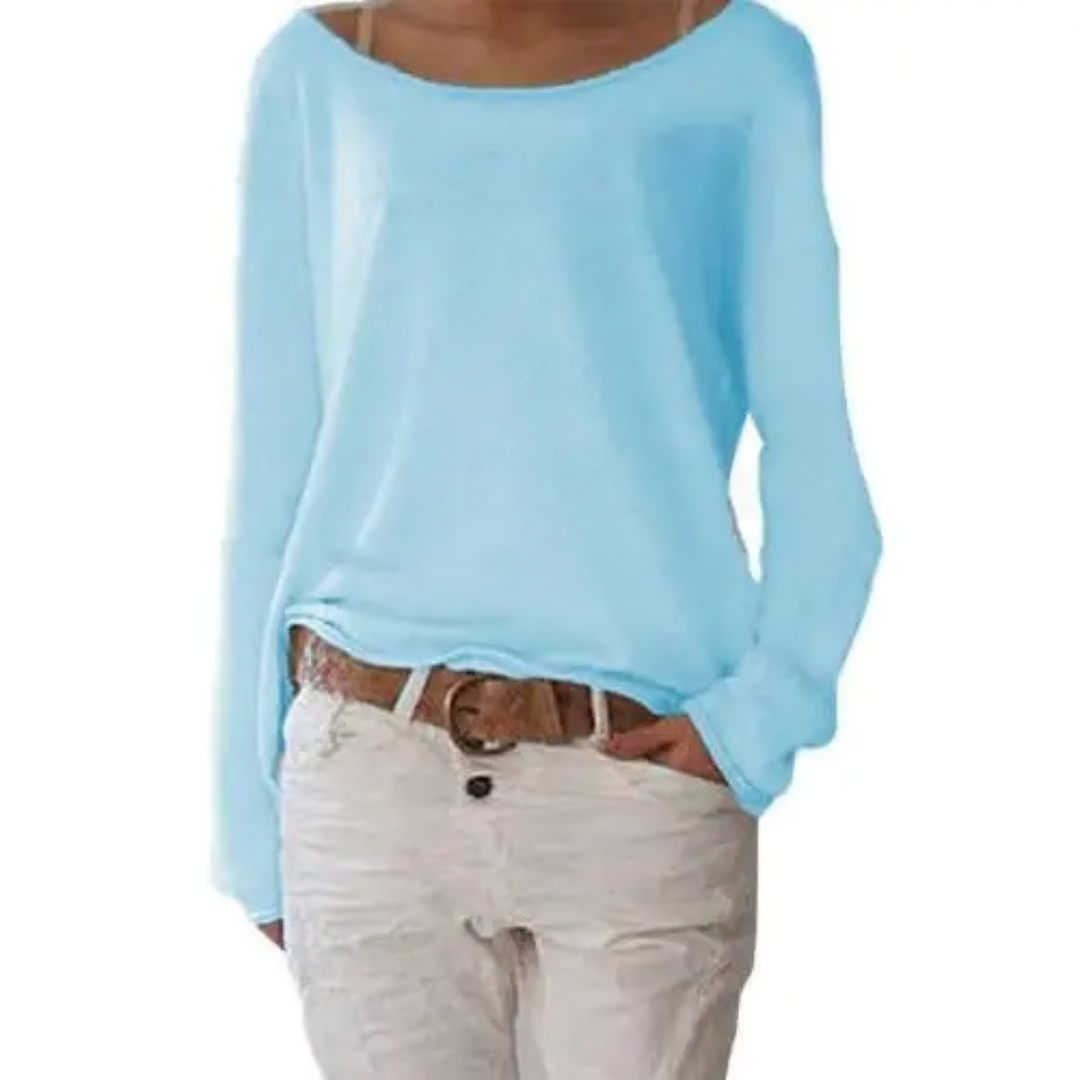 Drune | gelbes Sweatshirt mit Rundhalsausschnitt, schlicht und schmal