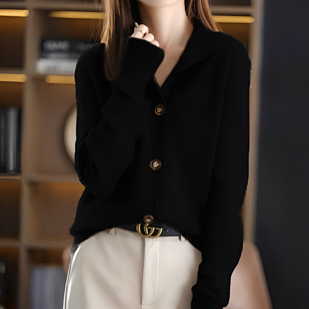Drune | Eleganter, lässig geschnittener Cardigan mit Knöpfen für Frauen
