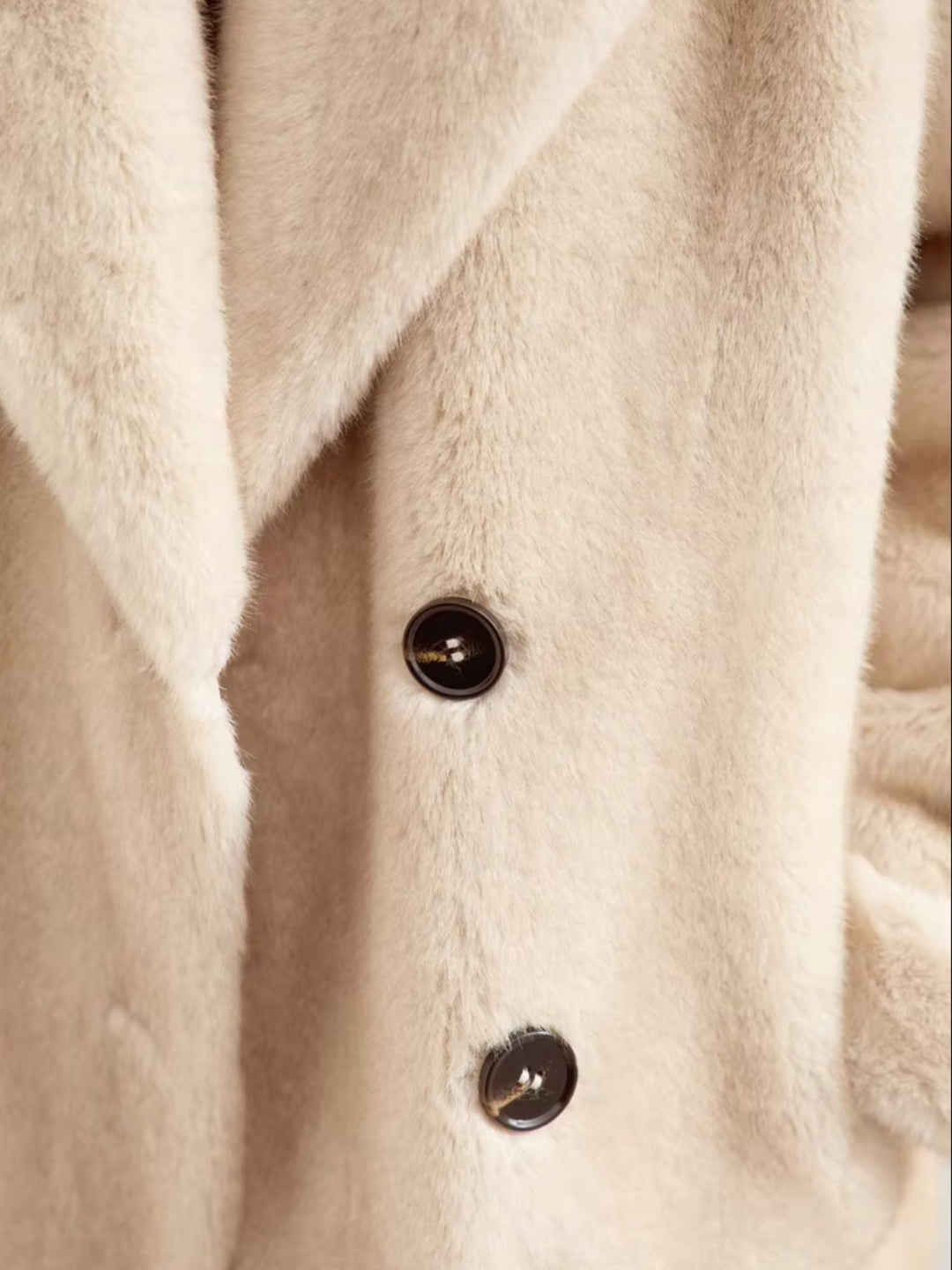 Drune | Doppelt Geöffneter Beiger Wollmantel für Den Winter