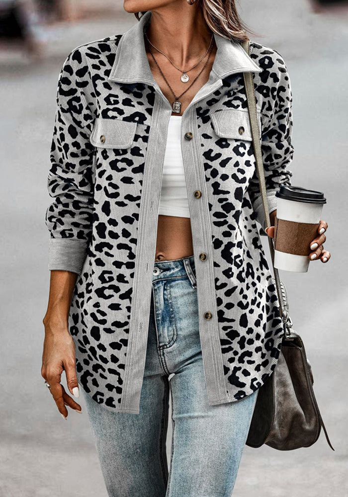 Drune | Frauen Leopardenmuster Jacke