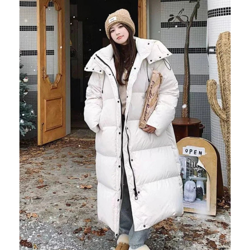 Drune | Lange Winter Puffer Daunen Jacke - Kapuze
