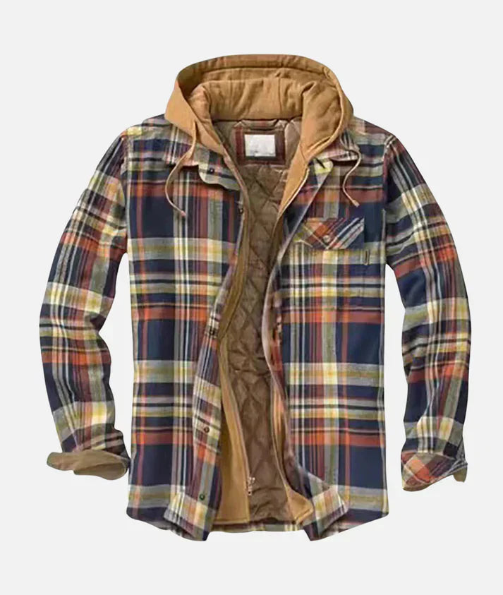 Drune | Karierte Jacke mit Kapuze