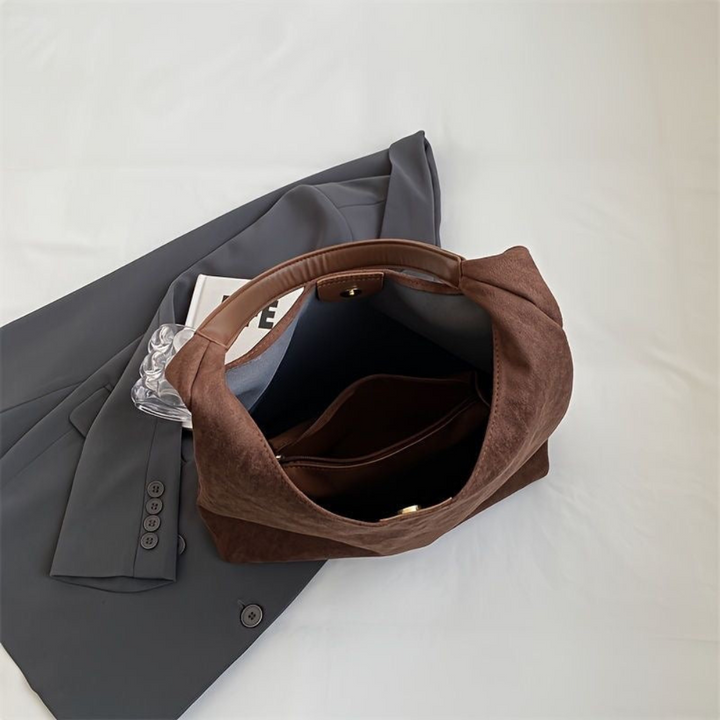 Drune | Damen Wildleder Tote Bag Stilvolle Frauentasche