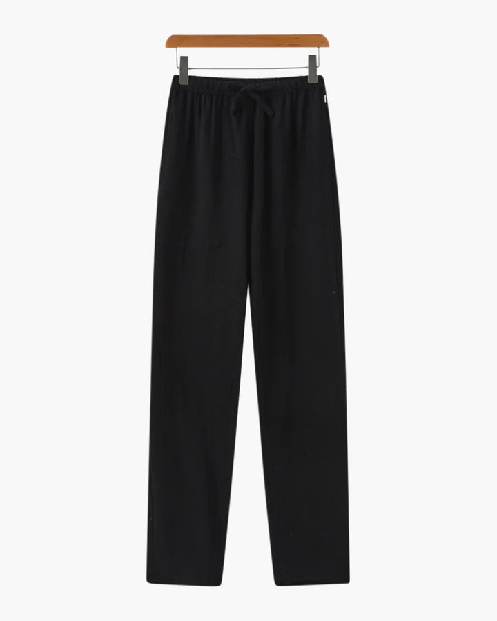 Drune | Leichte Slim Fit Herren Sommer Leinenhose Mit Kordelzug