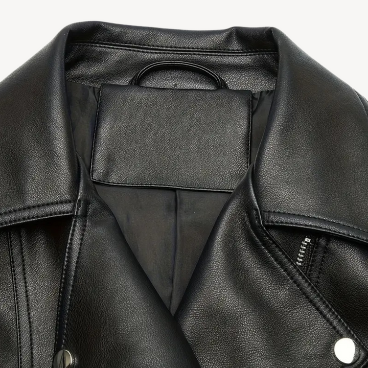 Drune | Fake-Leder Bikerjacke für Frauen
