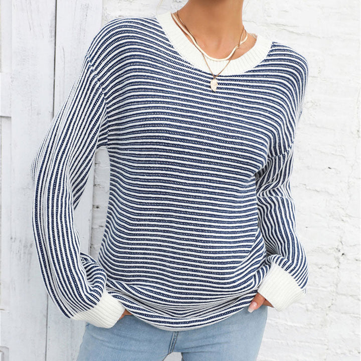 Drune | Gestreifter Strickpullover für Einen Modernen Look