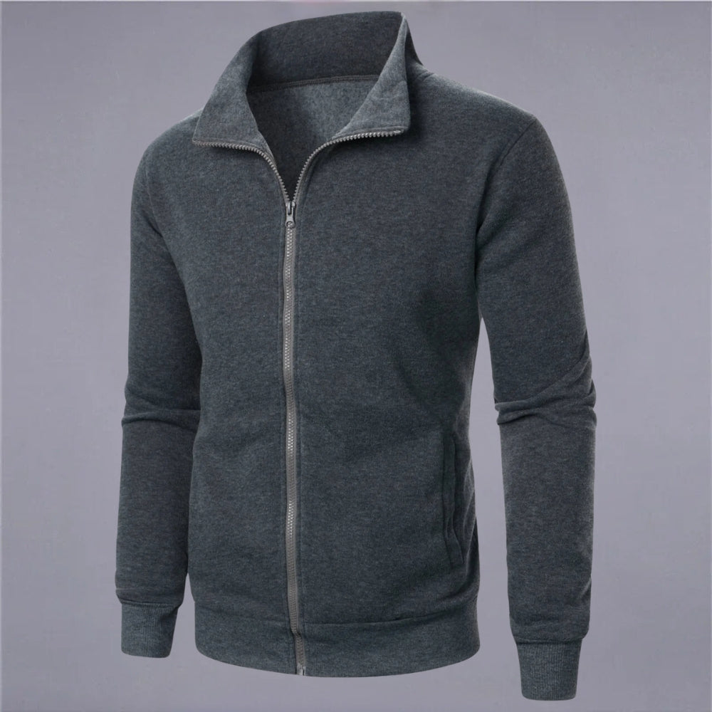 Drune | Klassisches Sweatshirt mit Reißverschluss Baumwollmischung Komfort und Stil