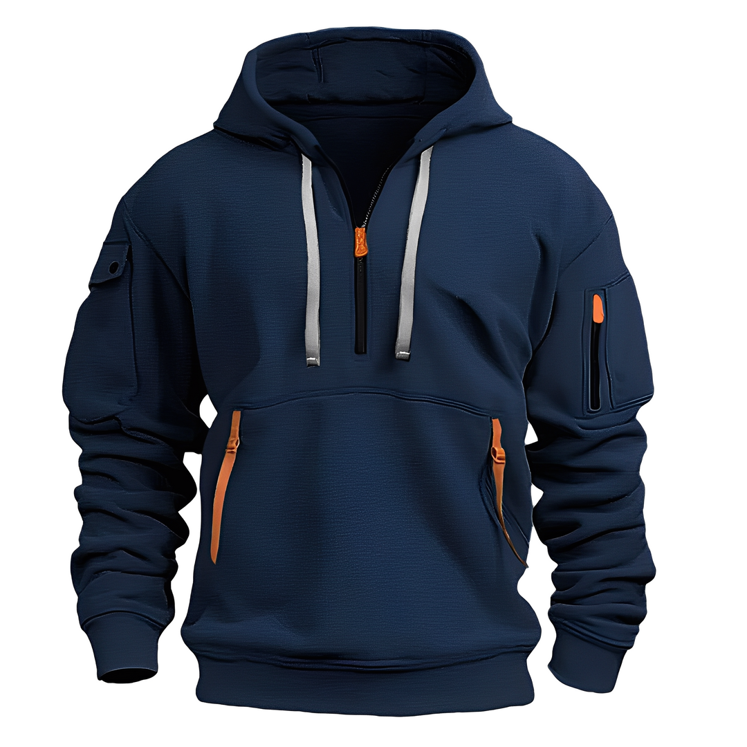 Drune | Lässiger, lockerer Hoodie mit Reißverschluss für Männer
