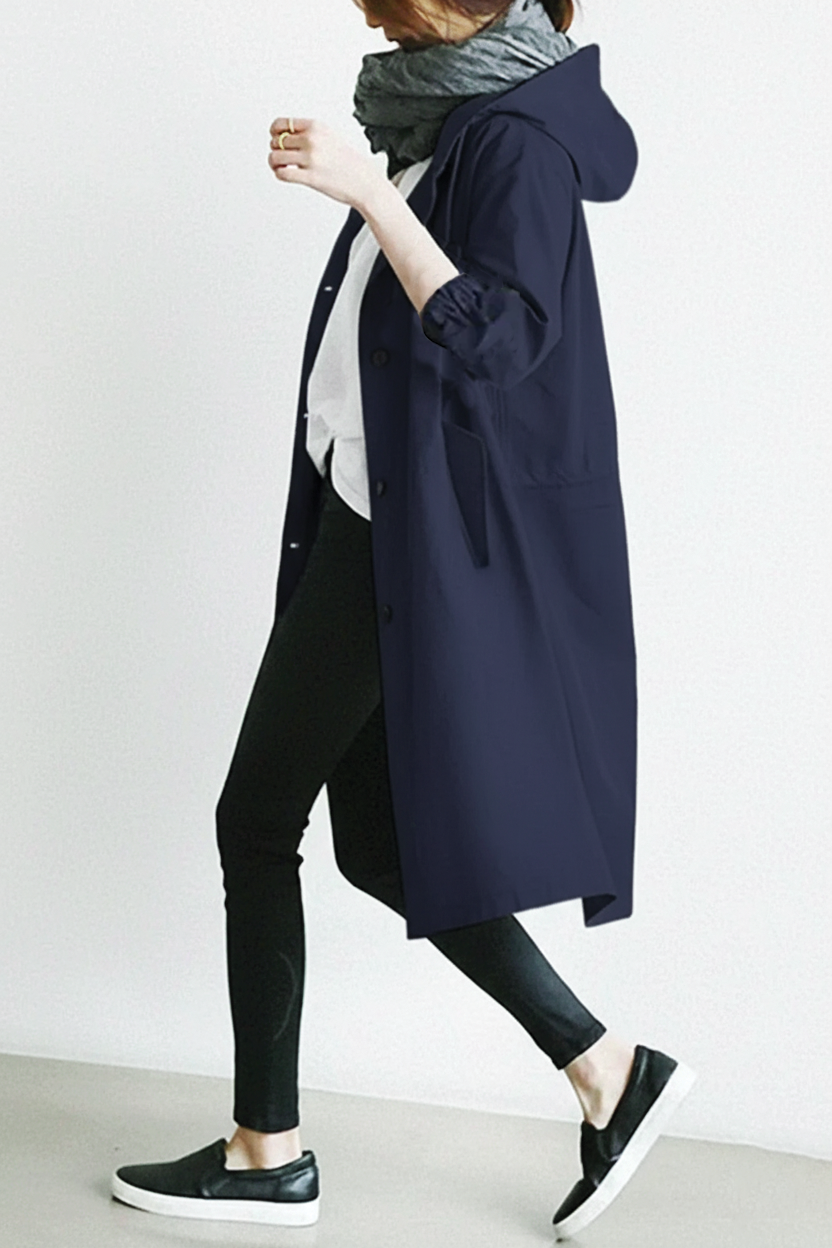 Drune | Kapuzen-Trenchcoat