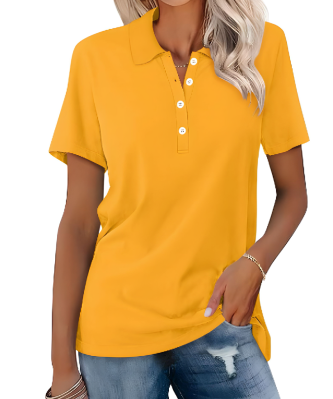 Drune | Nachhaltiges Poloshirt Damen Polo Shirt Mit Kragen Und Knopfverschluss