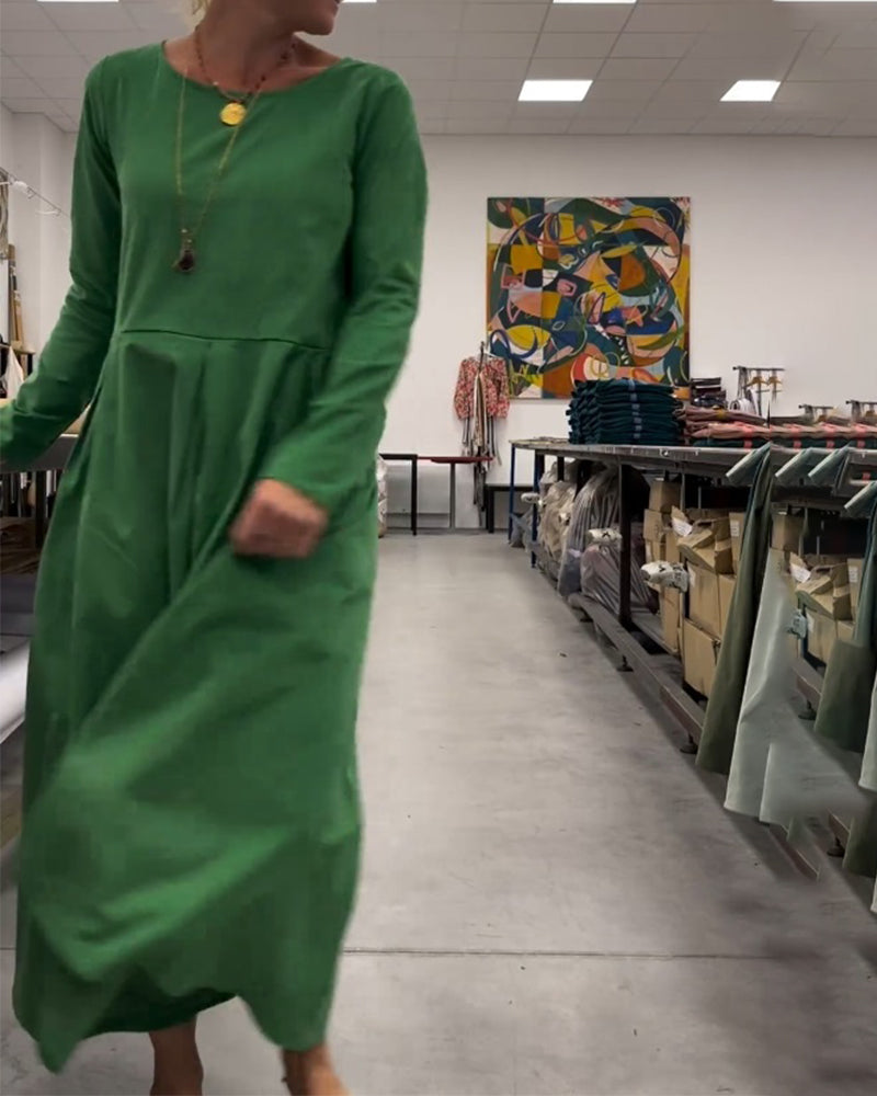 Drune | Lockeres Rundhals Kleid