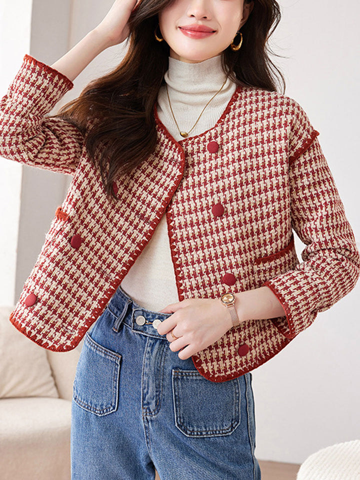 Drune | Klassische Rundhals-Tweedjacke