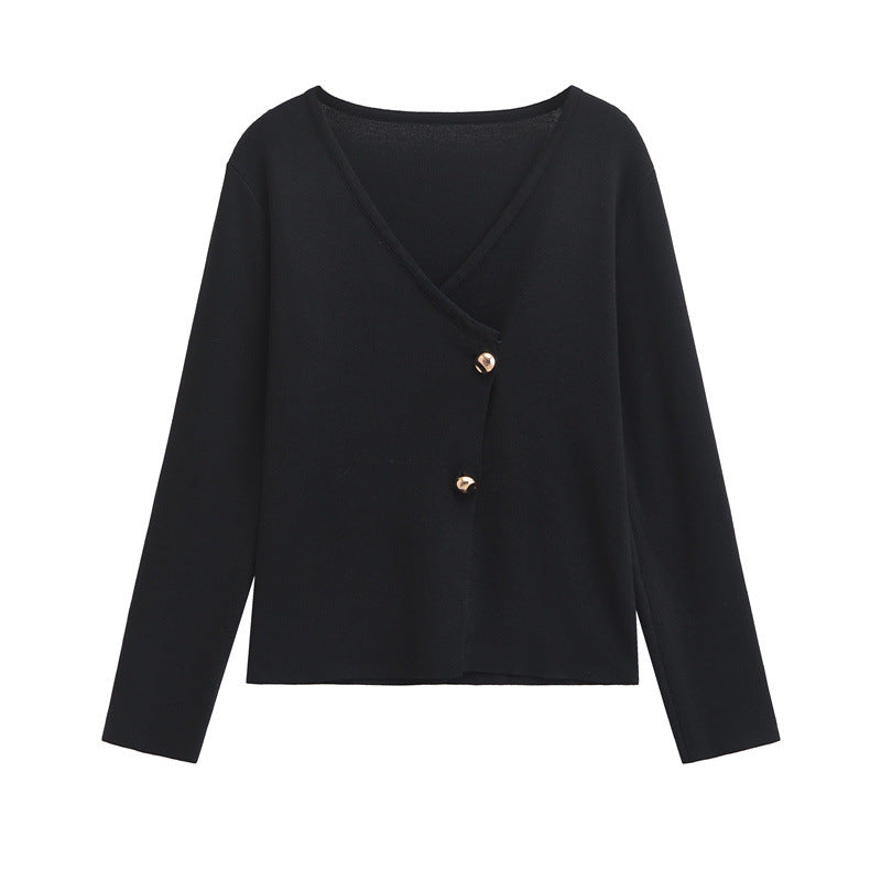 Drune | Stylischer asymmetrischer Strickcardigan für Damen