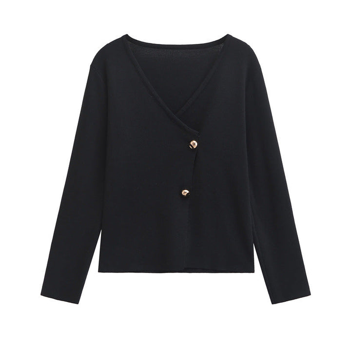 Drune | Stylischer asymmetrischer Strickcardigan für Damen
