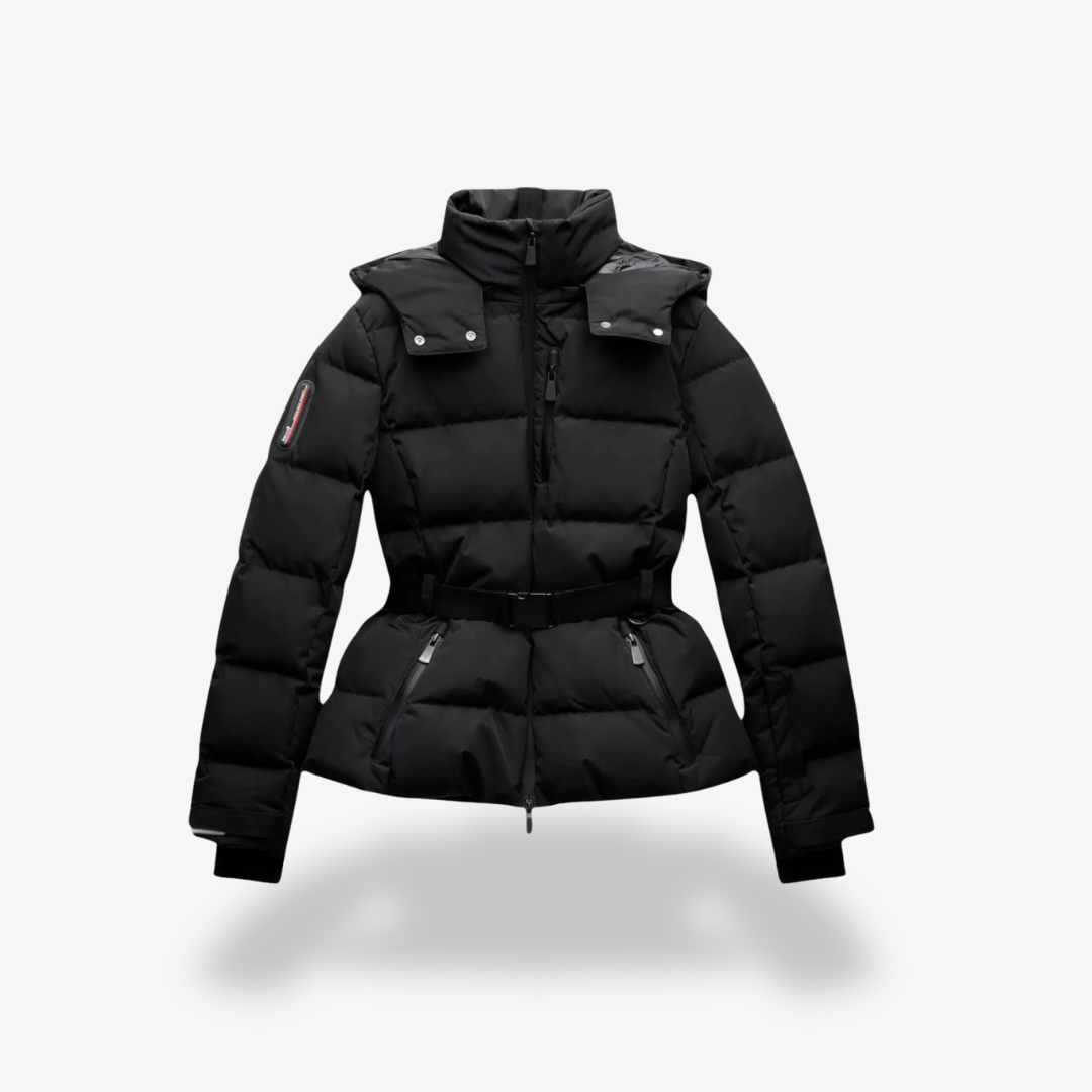 Drune | Damen Daunenpufferjacke mit Gürtel