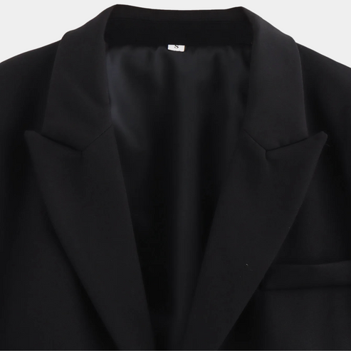 Drune | Cropped Blazerjacke Maßgeschneiderte Langarm Open Front