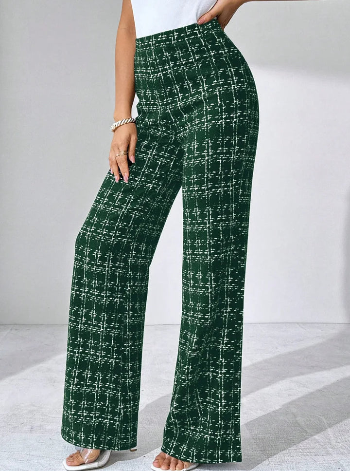 Drune | Tweed Plaid Glockenhose