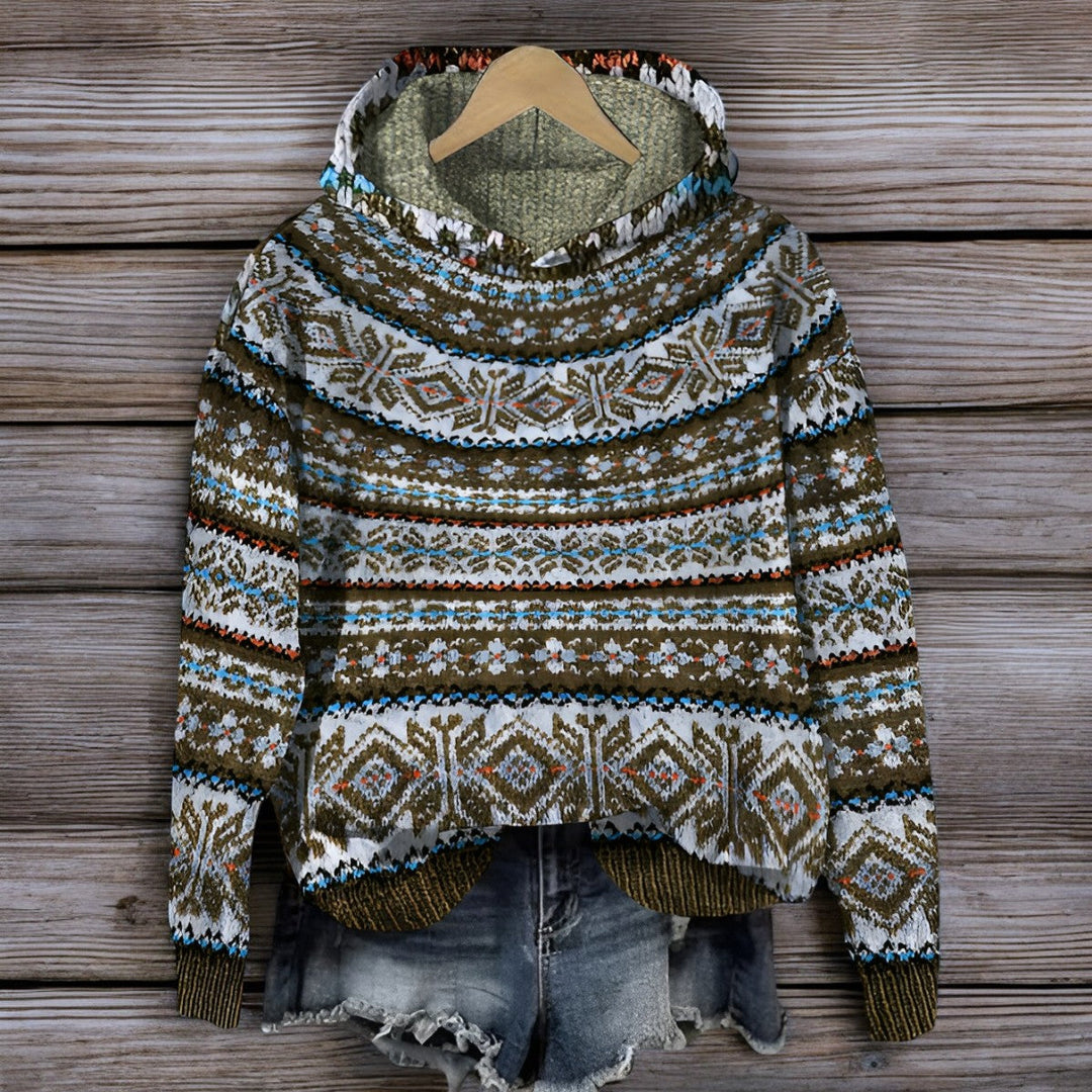 Drune | Isländischer Gestrickter Kapuzenpullover für Den Winter