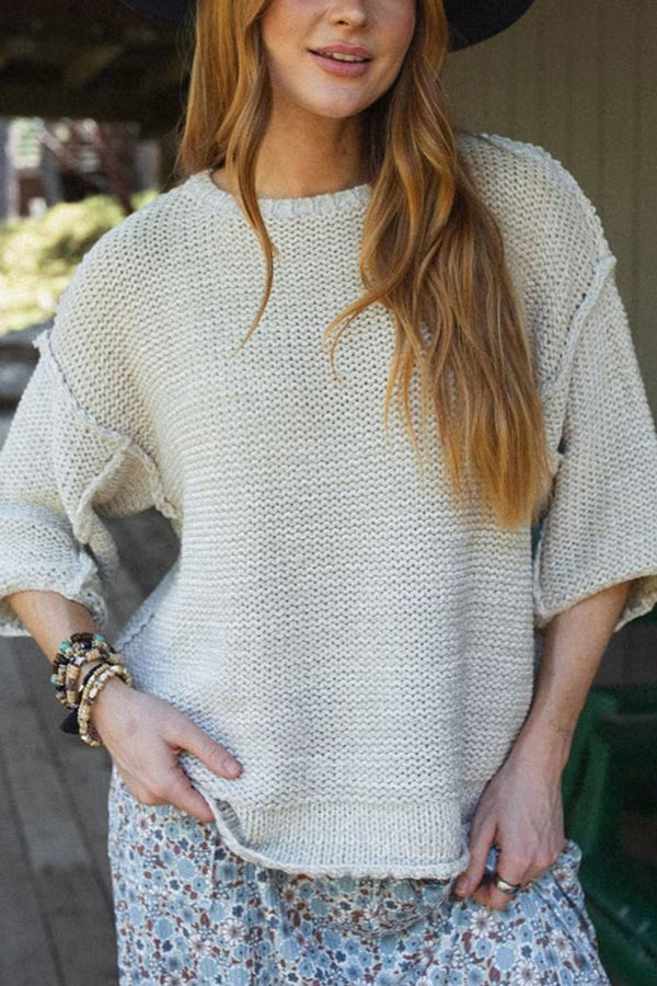 Drune | Cozy chunky knit sweater with a round neck