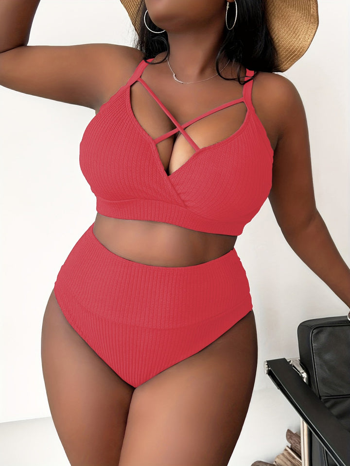 Drune | Plus Size Sling Bikini mit hoher Taille