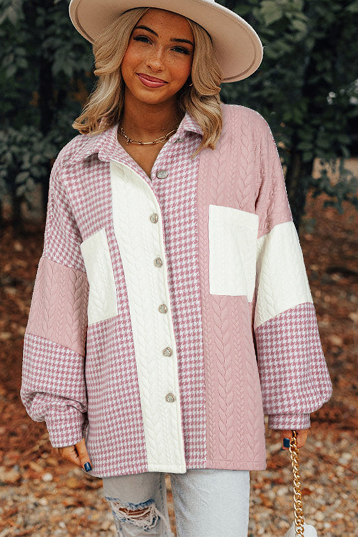 Drune | Patchwork Hemdjacke Baumwollmischung Modern und Stilvoll