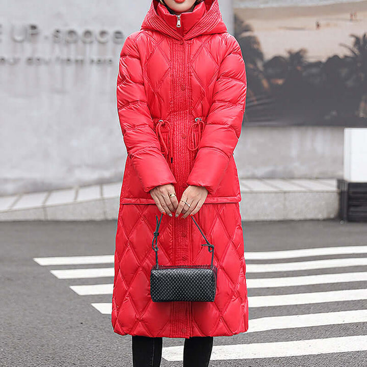 Drune | Damen gepolsterte Kapuzen Winterjacke