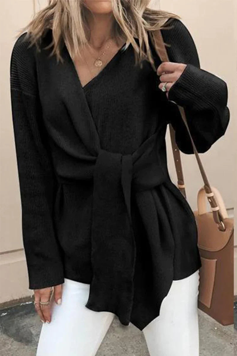 Drune | Lässige, solide Patchwork-Strickjacke