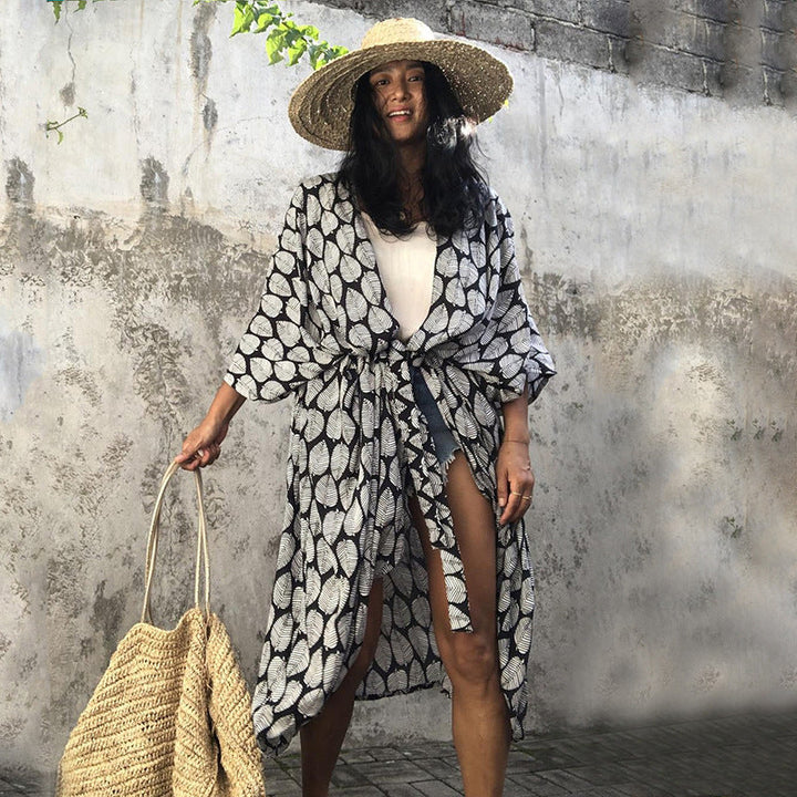 Drune | Glamouröse Sonnenschutz Resort Strandkleid Cover Up