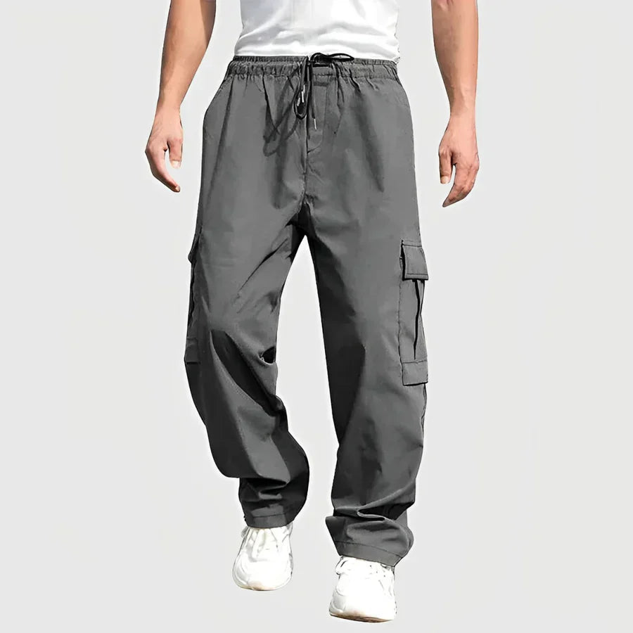 Drune | lockere cargohose mit kordelzug