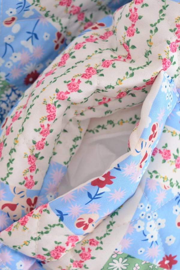 Drune | Stehkragen Langarm Blumenmuster Baumwolljacke