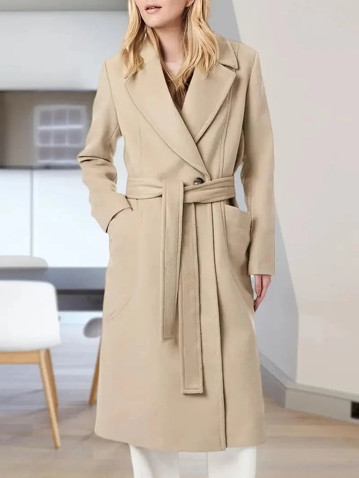 Drune | Gürteltier Wollmantel - Taillierte Passform - Elegant und Warm