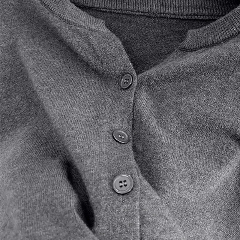 Drune | grob gestrickter Woll-Kardigan-Pullover