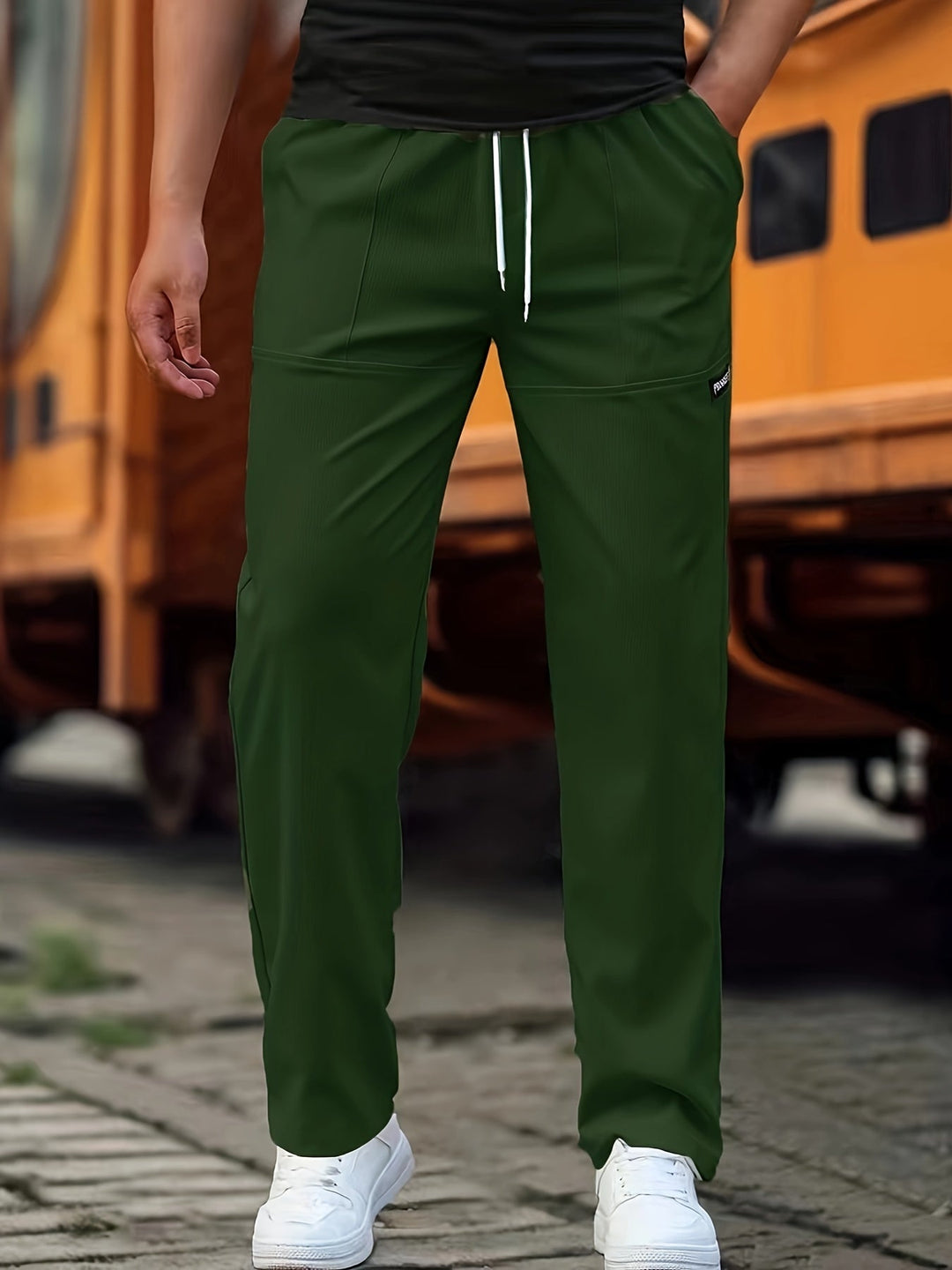 Drune | Stilvolle Kordelzug Athletische Hosen Mit Taschen Für Herren