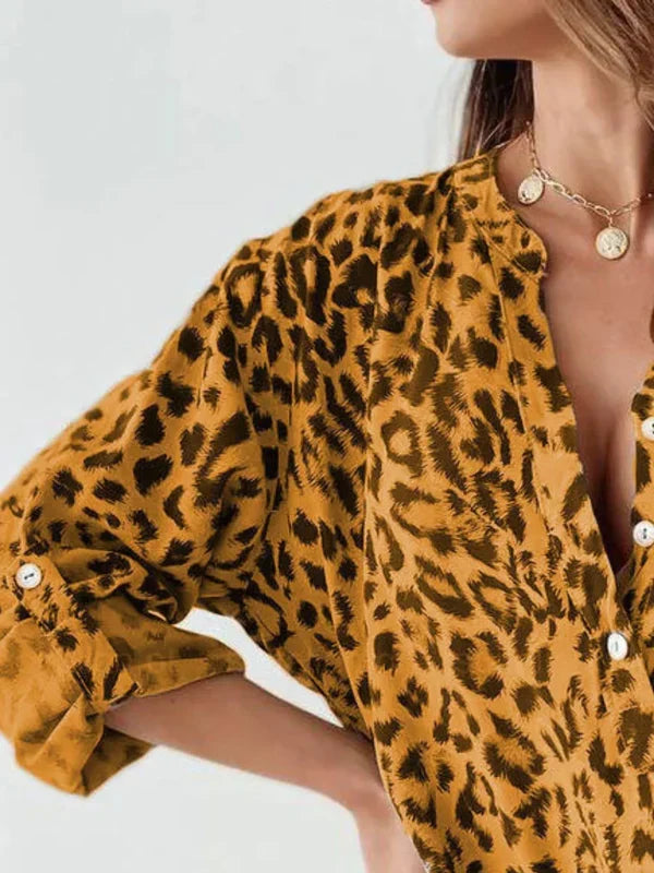Drune | Trendige Bluse Im Leo-Muster
