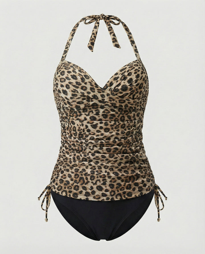 Drune | Tankini Von Byvera mit V-Ausschnitt Im Leopardenmuster
