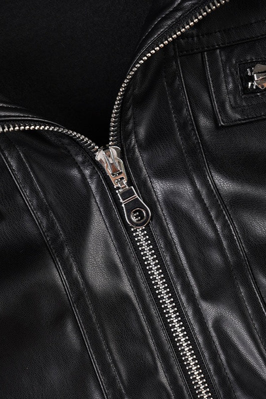 Drune | Taillenkürzlederjacke