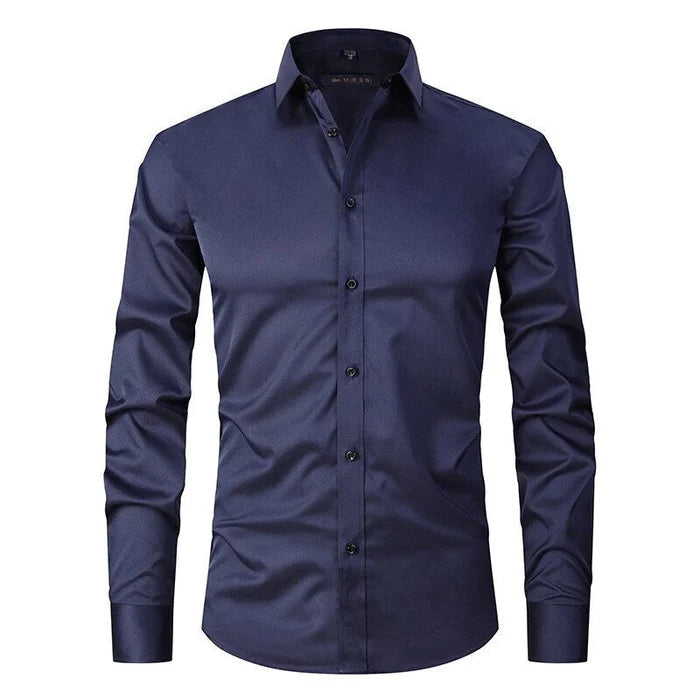 Bügelfreies Stretch Hemd Herren Slim Fit | Drune
