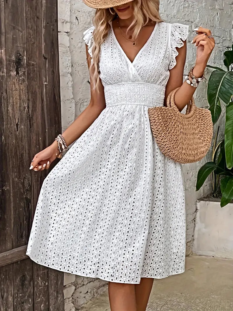 Drune | Wickelkleid mit Raffung Femininer Chic für Jeden Anlass