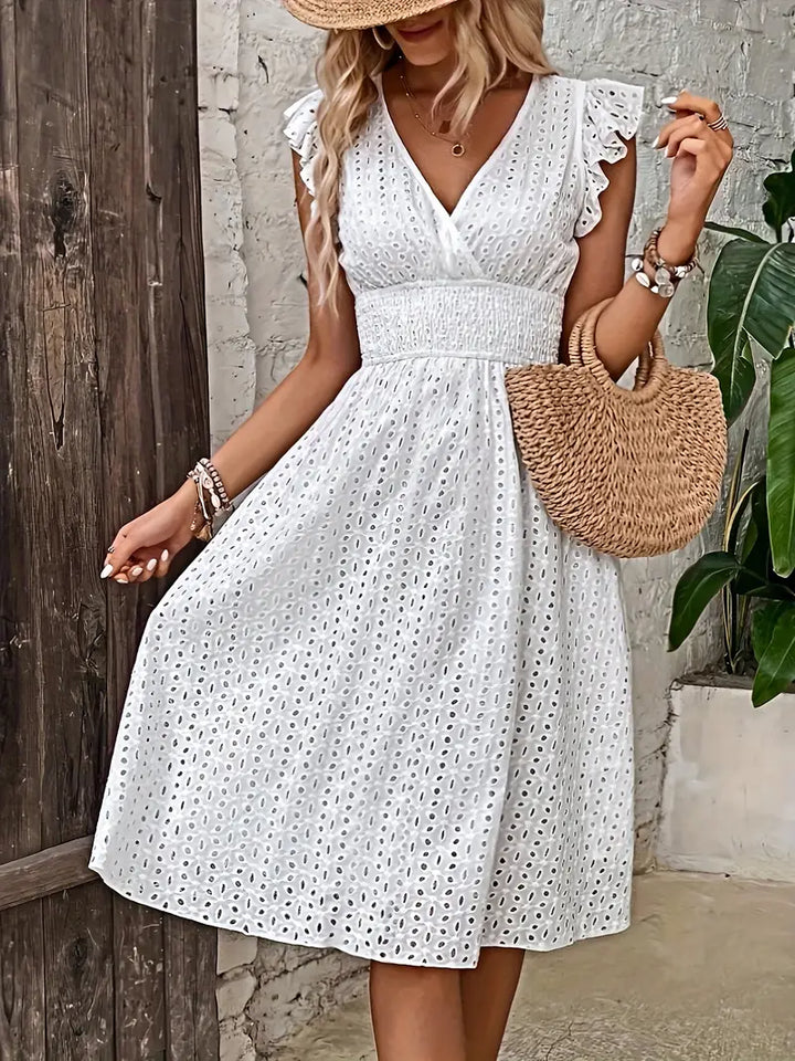 Drune | Wickelkleid mit Raffung Femininer Chic für Jeden Anlass