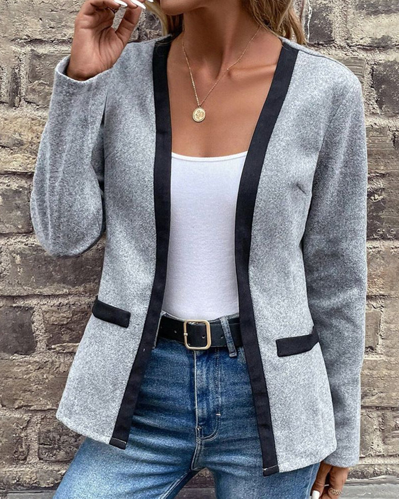 Drune | Schicke Wintergraue Strickjacke für Frauen