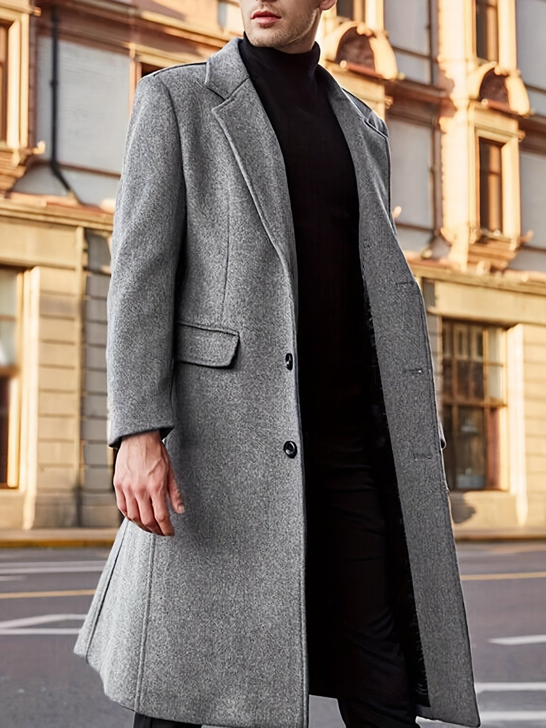 Drune | elegante Winter-Trenchjacke für formelle Anlässe für Männer - Ideal für Herbst/Winter