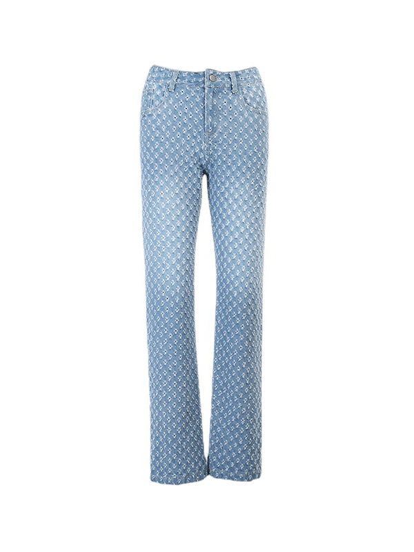 Drune | Weinlese High Rise Boyfriend Jeans Mit Durchgehendem Fransen Design