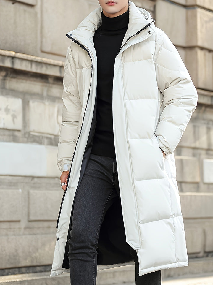 Drune |  Lange Kapuzen-Daunen-Winterjacke Für Herren - Perfekt für Outdoor-Aktivitäten