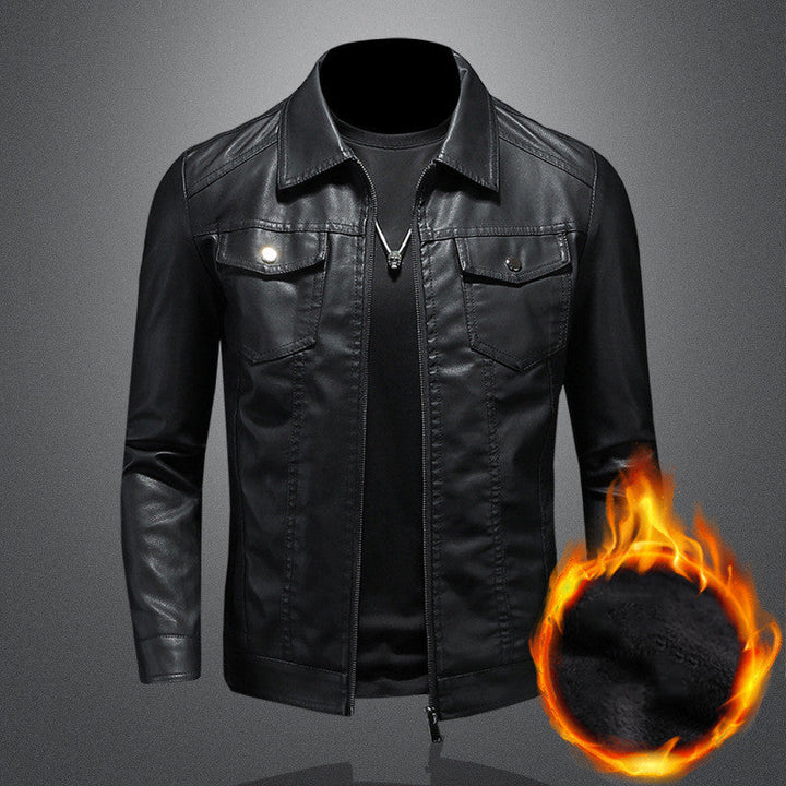 Drune | Herren-Lederjacke im Vintage-Stil
