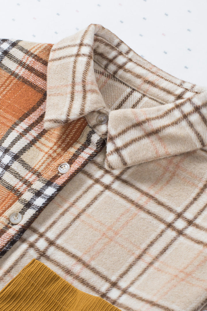 Drune | Gitterhemde mit Patchwork-details Baumwollmischung Perfekt Für Layering